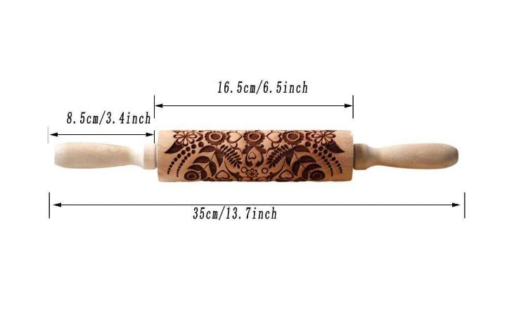 Flower Embossed Rolling Pin