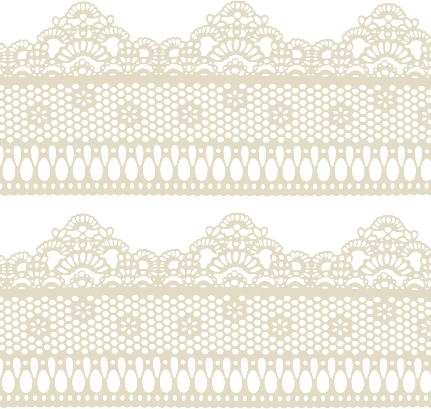 Cake Lace Lattice with Small Daisy Ivory White 14-inch