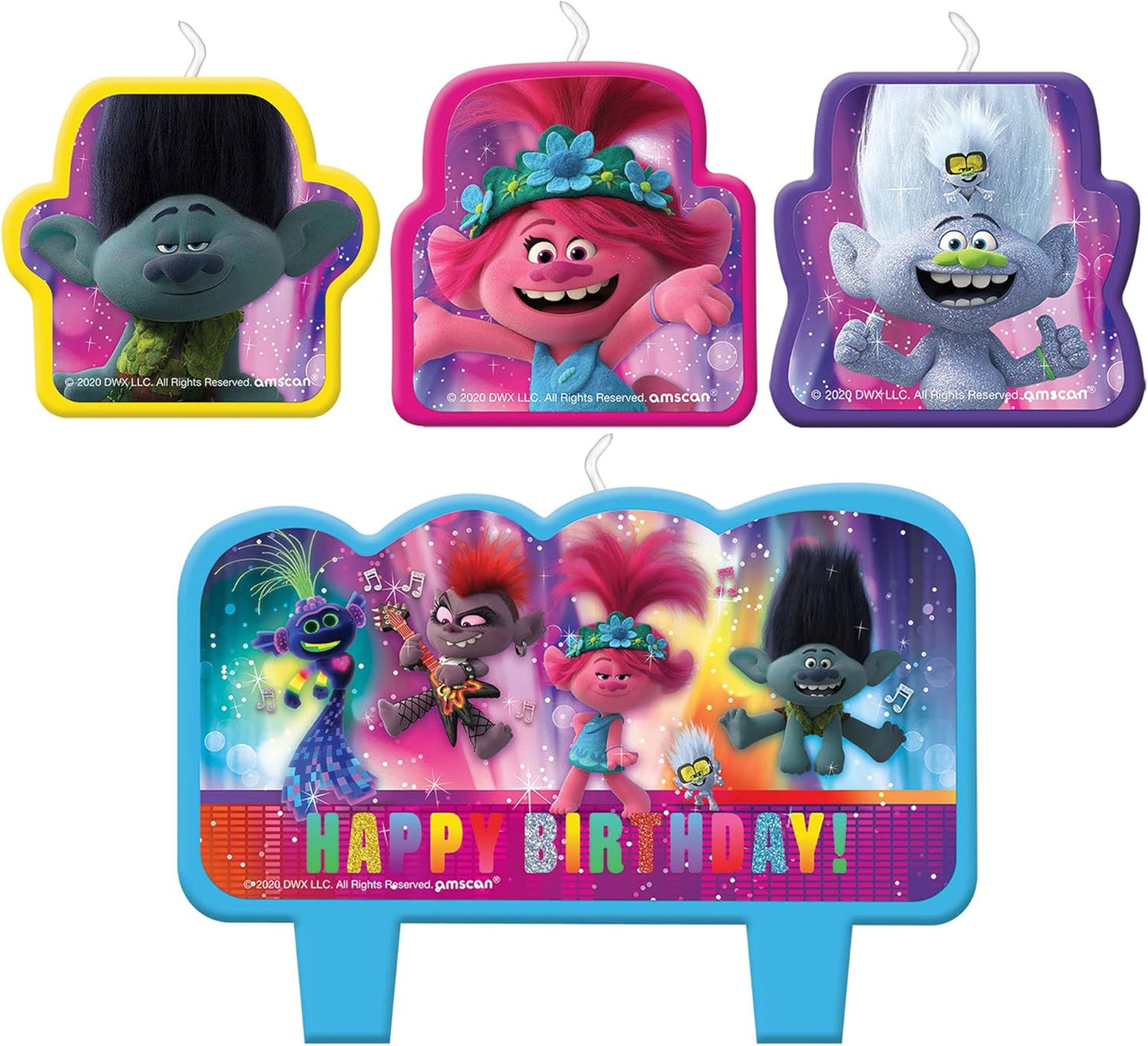Trolls World Tour Birthday Candles