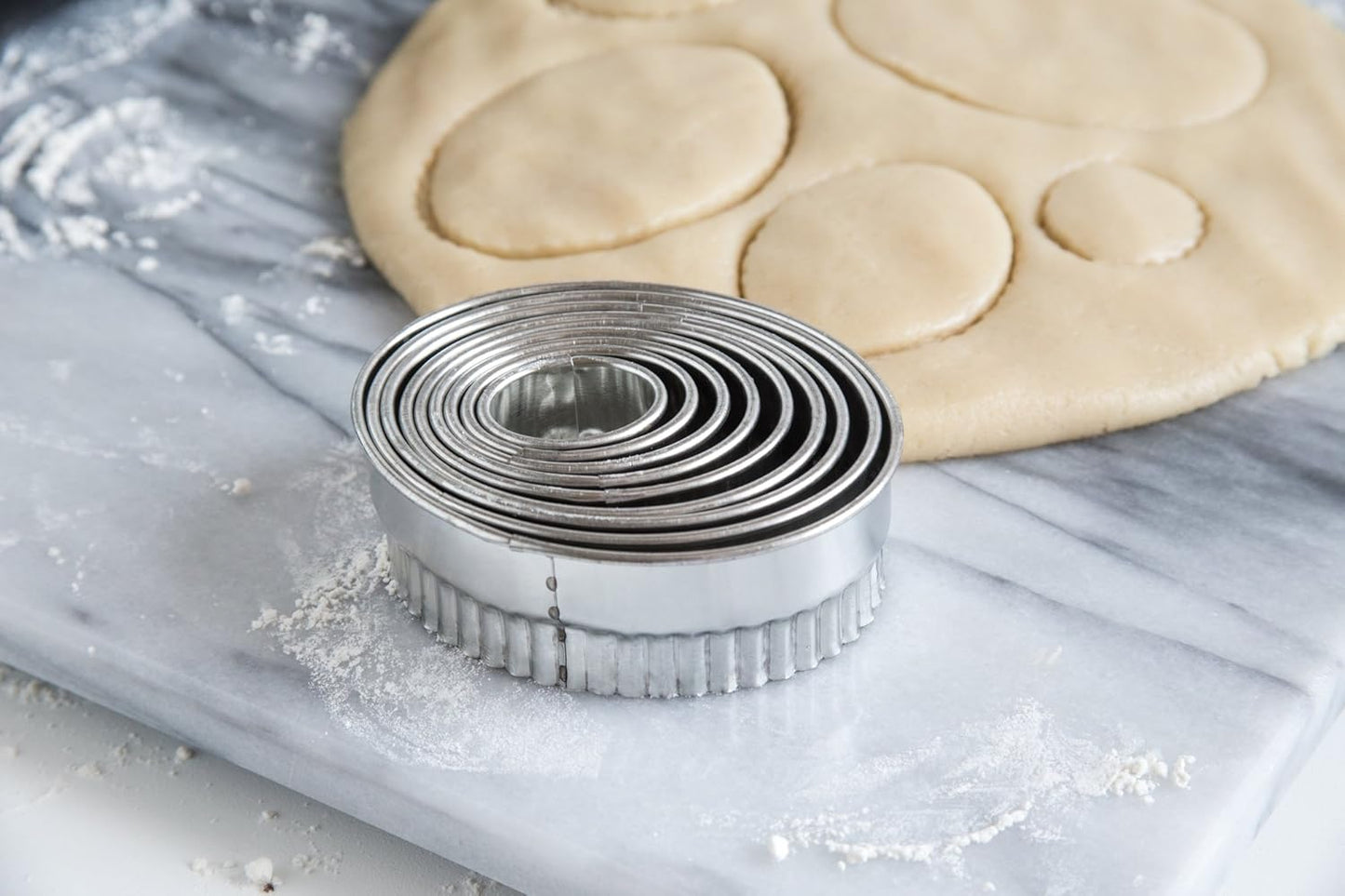 Plain and Crinkled Oval Cookie Cutters Set - 9 piece