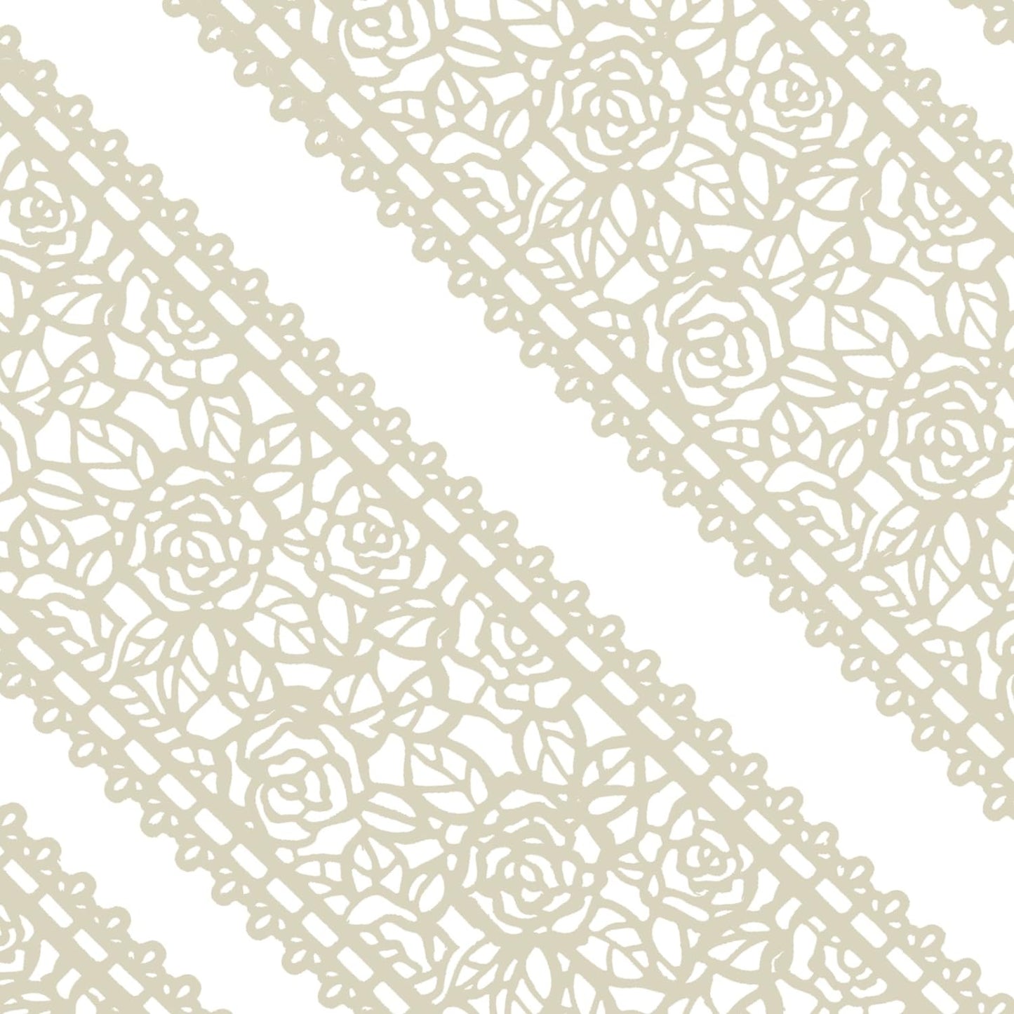 Cake Lace Rose Blossom Ivory White 14-inch