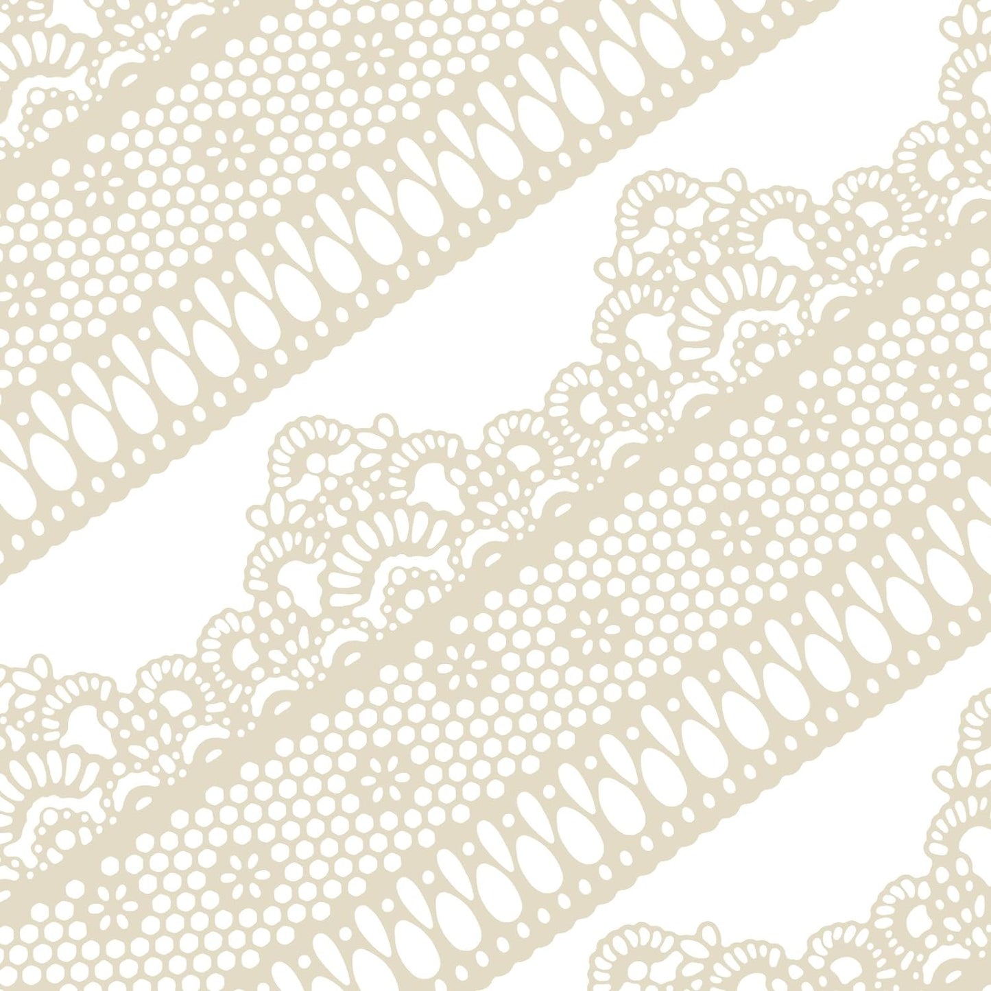 Cake Lace Lattice with Small Daisy Ivory White 14-inch