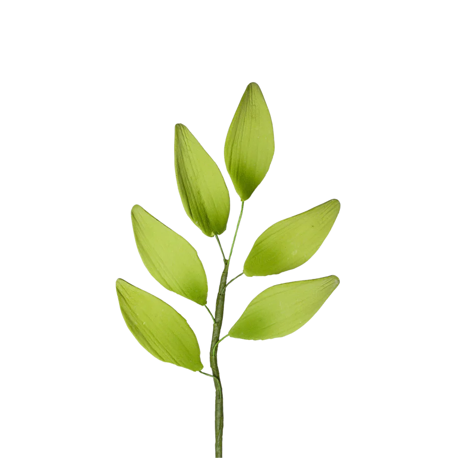 7" Lily Leaf Spray - Green