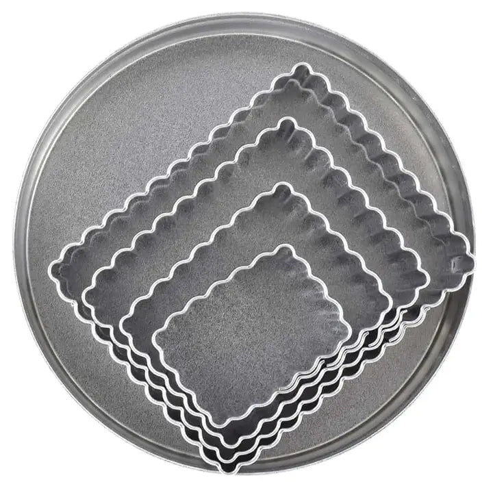 Fluted Rectangle 4 Pc Set