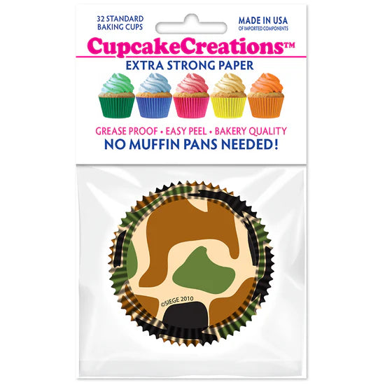 Camo Baking Cups - Cupcake Creations