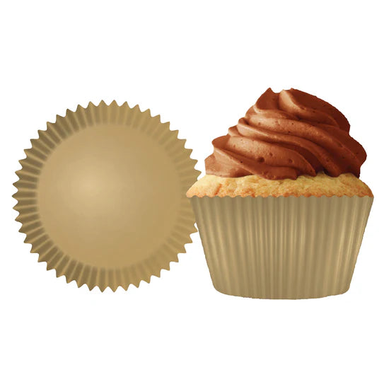 Gold Greaseproof Liner - Cupcake Creations