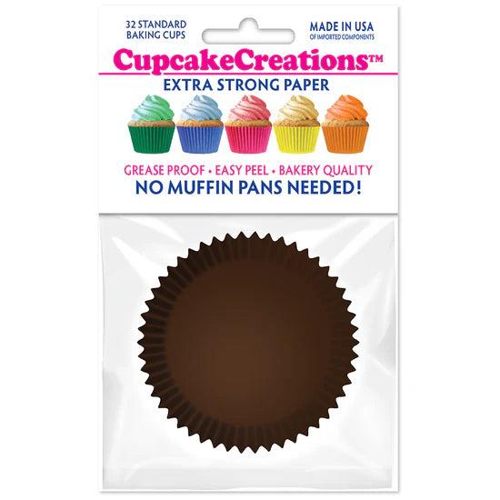 Chocolate Brown Greaseproof Liner - Cupcake Creations