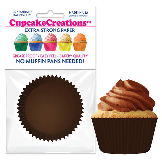 Chocolate Brown Greaseproof Liner - Cupcake Creations