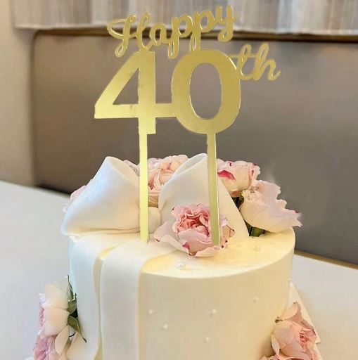 Happy 40th Cake Topper