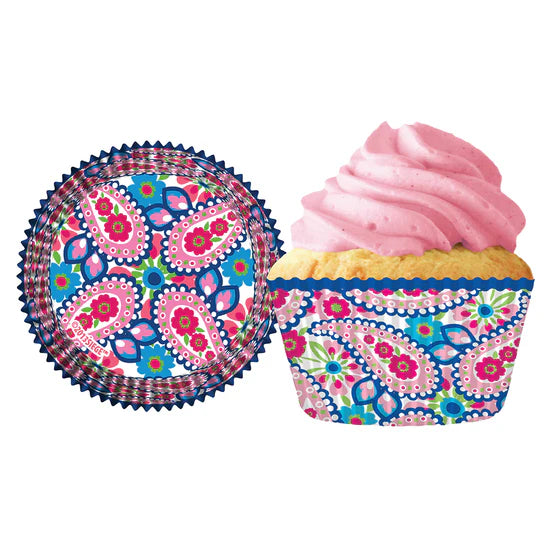 Pink Paisley Baking Cups - Cupcake Creations