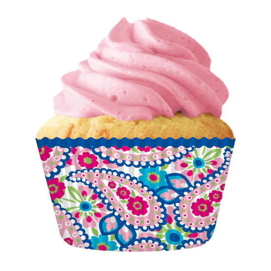 Pink Paisley Baking Cups - Cupcake Creations