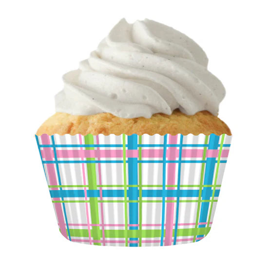 Pastel Plaid Baking Cups - Cupcake Creations