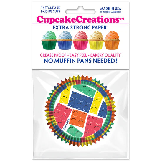 Building Blocks Baking Cups - Cupcake Creations