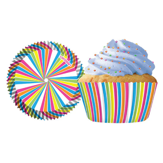 Jumbo Rainbow Swirl Baking Cups - Cupcake Creations