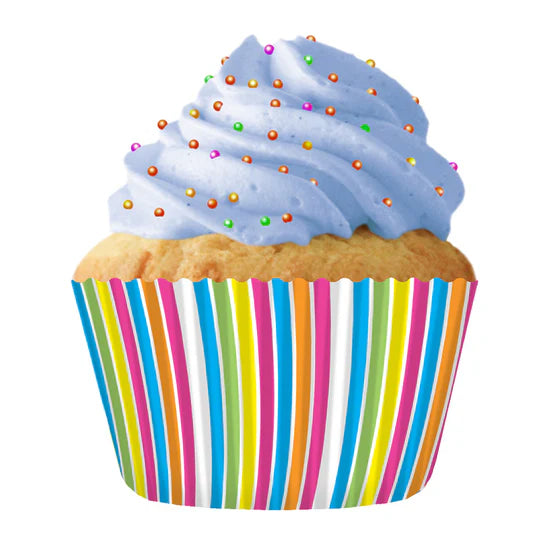 Jumbo Rainbow Swirl Baking Cups - Cupcake Creations
