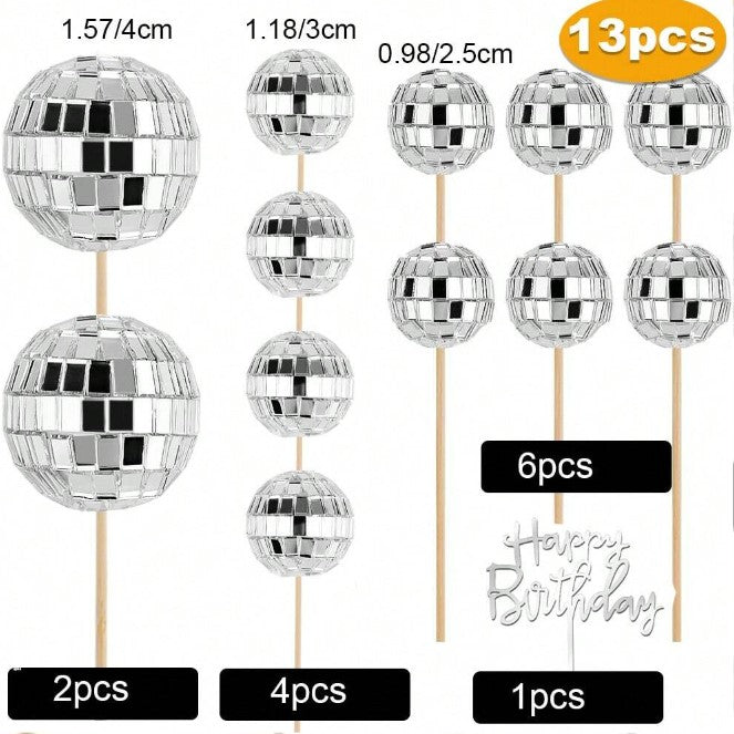 Disco Ball Cake Topper