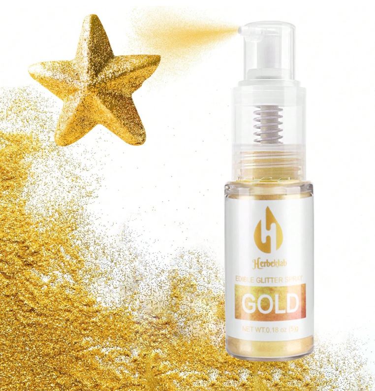Edible Glitter Spray - 5g Edible Luster Dust Metallic Glitter