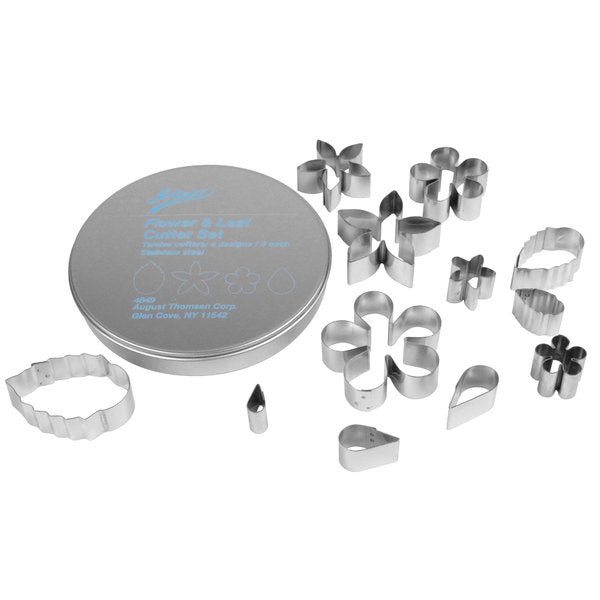 12-Piece Stainless Steel Flower and Leaf Cutter Set