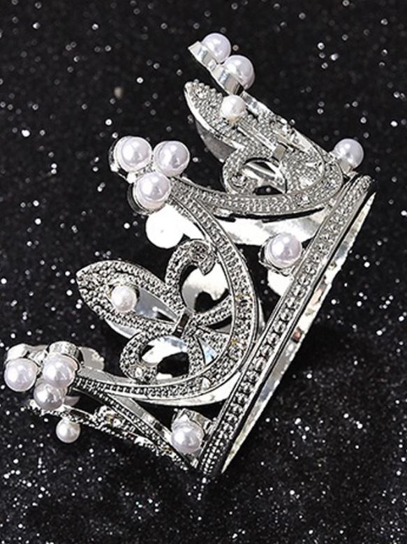 Silver Crown Cake Topper