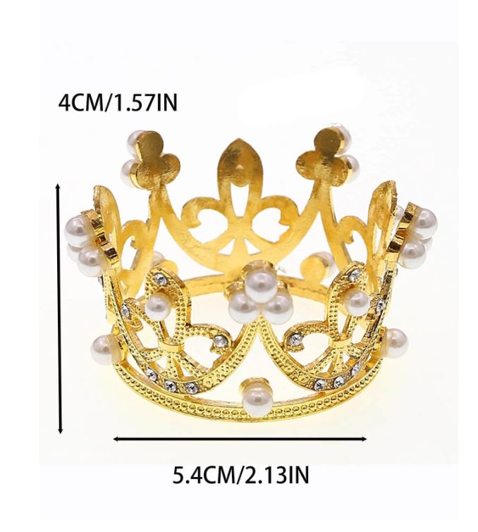 Silver Crown Cake Topper