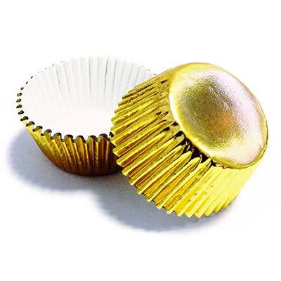 Metallic Baking Cases - Mini, Gold Pk/45