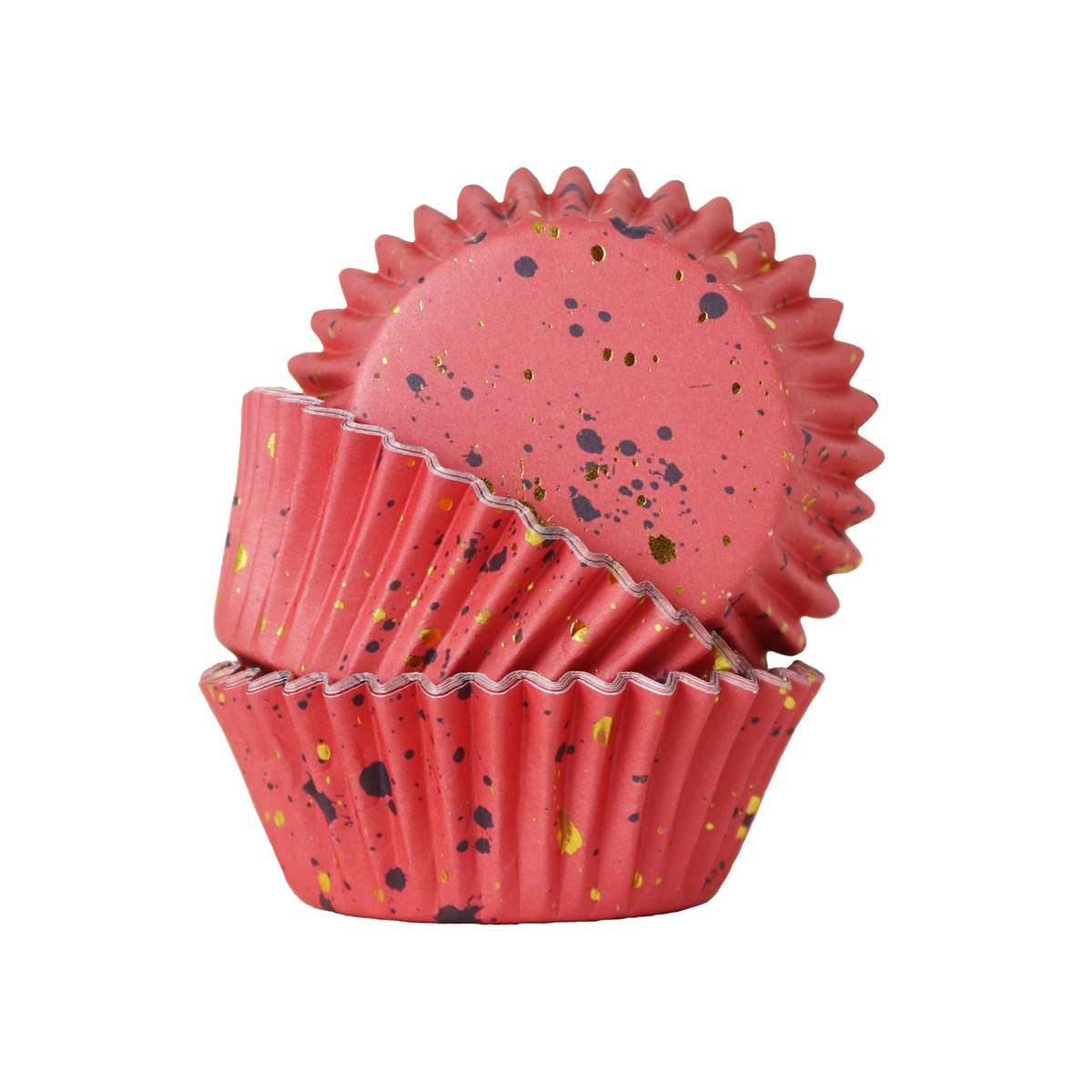 Cupcake Cases Foil Lined – Pink & Gold Flecks Pk/30