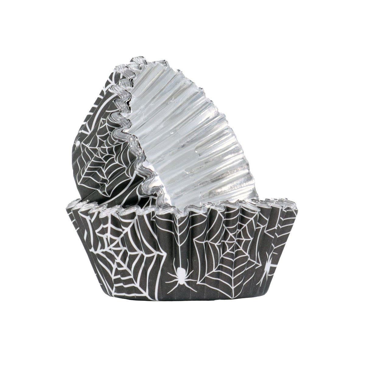 Halloween Foil-lined Cupcake Cases - Spiderwebs (Pack of 30)