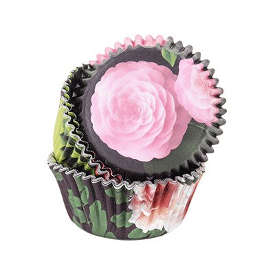 Cupcake Cases Foil Lined - Floral Set of 3, Pk/60
