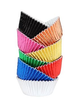 Baking Cup Foil Lined - Assorted Metallic Pk/100