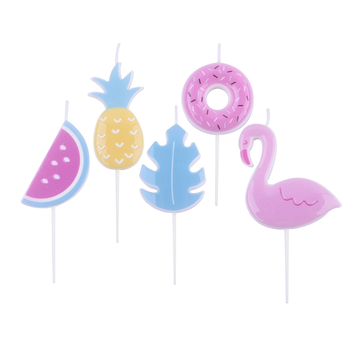 Tropical Party Set of 5 Candles