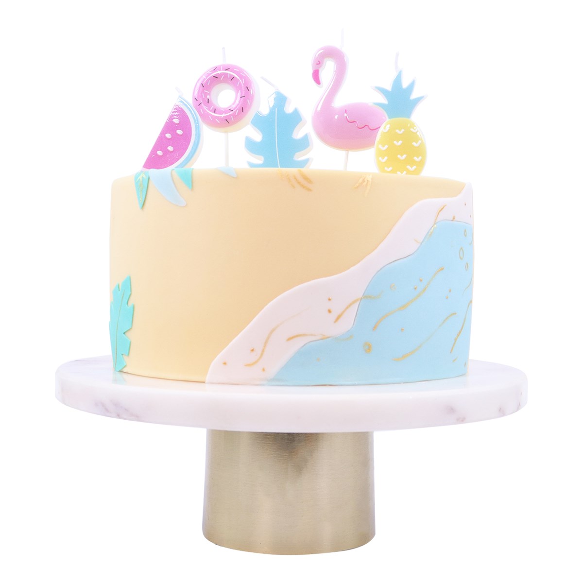 Tropical Party Set of 5 Candles