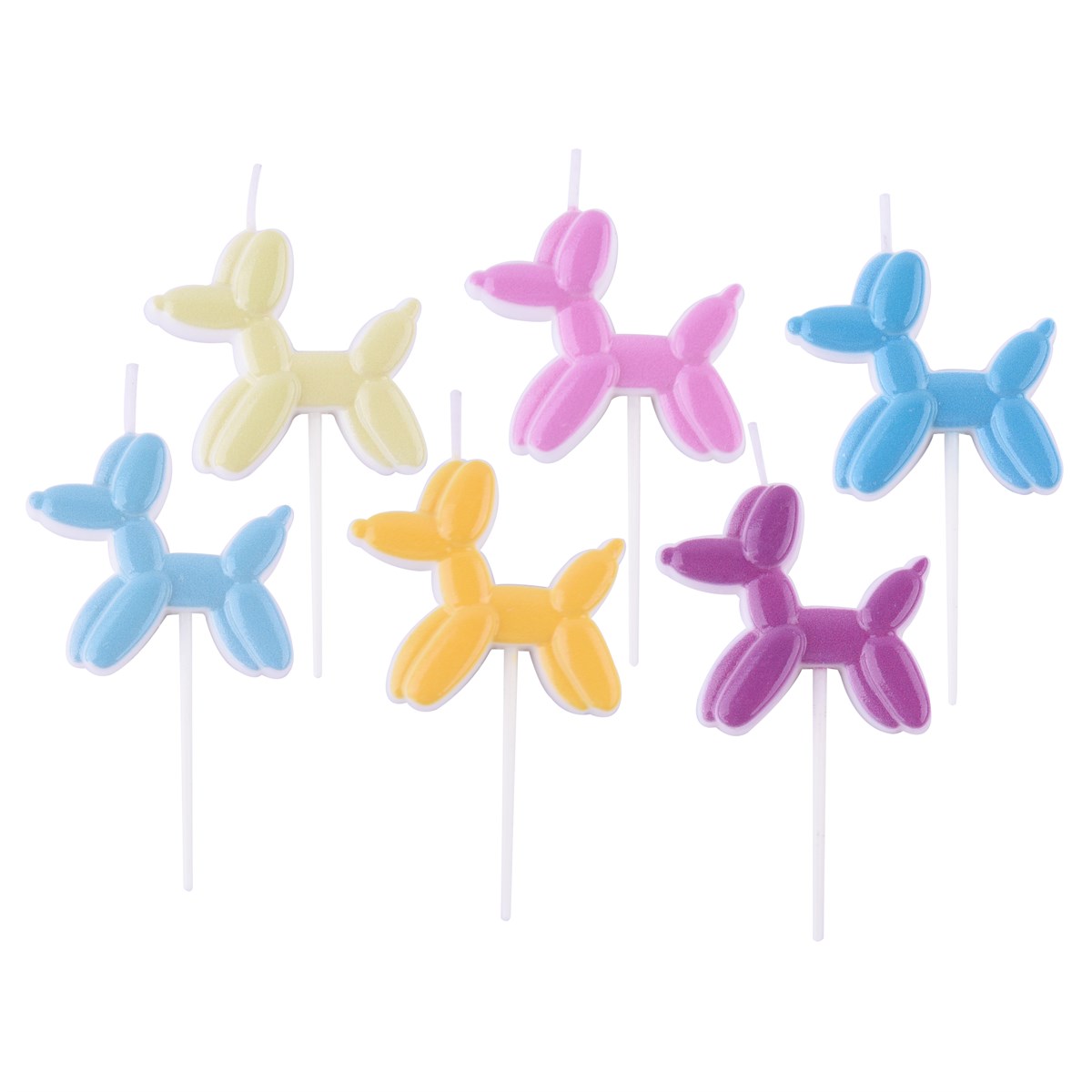 Candle Set of 6 - Balloon Dog