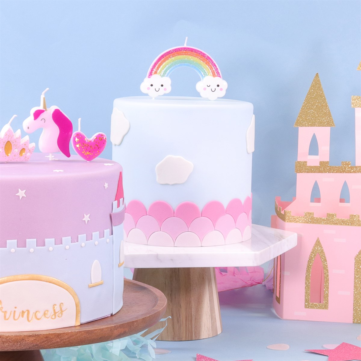 Candle Topper - Glitter Rainbow