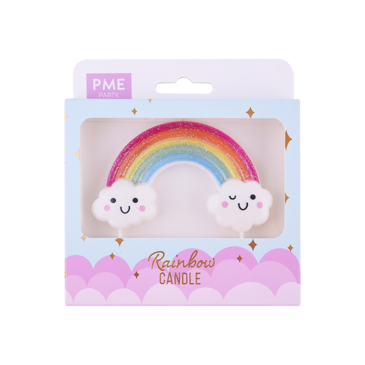 Candle Topper - Glitter Rainbow