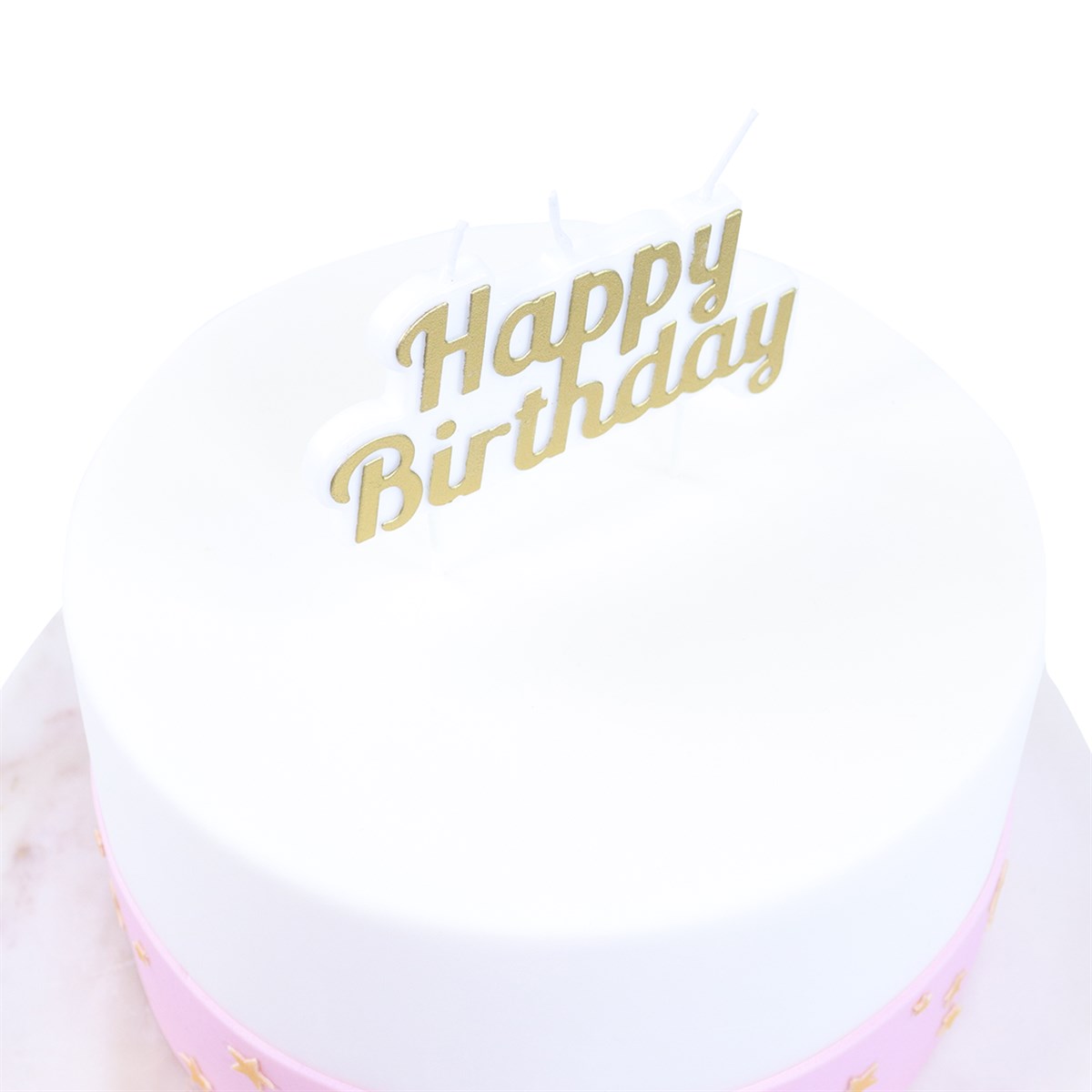 Candle Topper - Happy Birthday Gold
