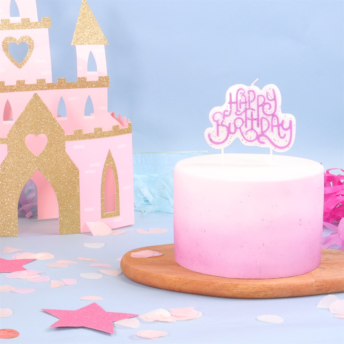 Happy Birthday Candle Cake Topper