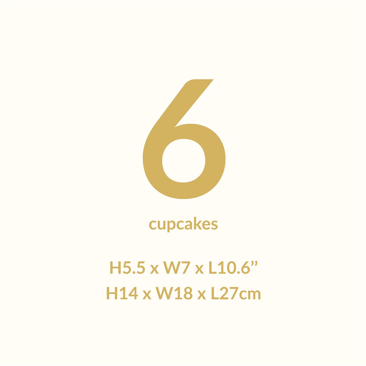 CRYSTAL Cake Box - 6 Cupcakes