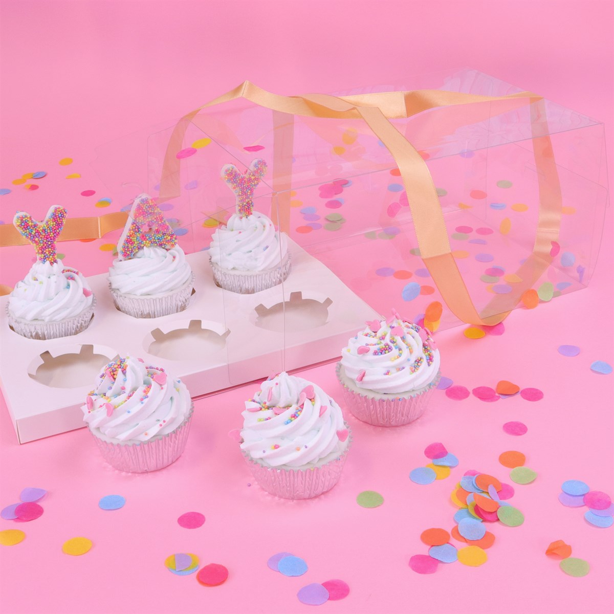 CRYSTAL Cake Box - 6 Cupcakes