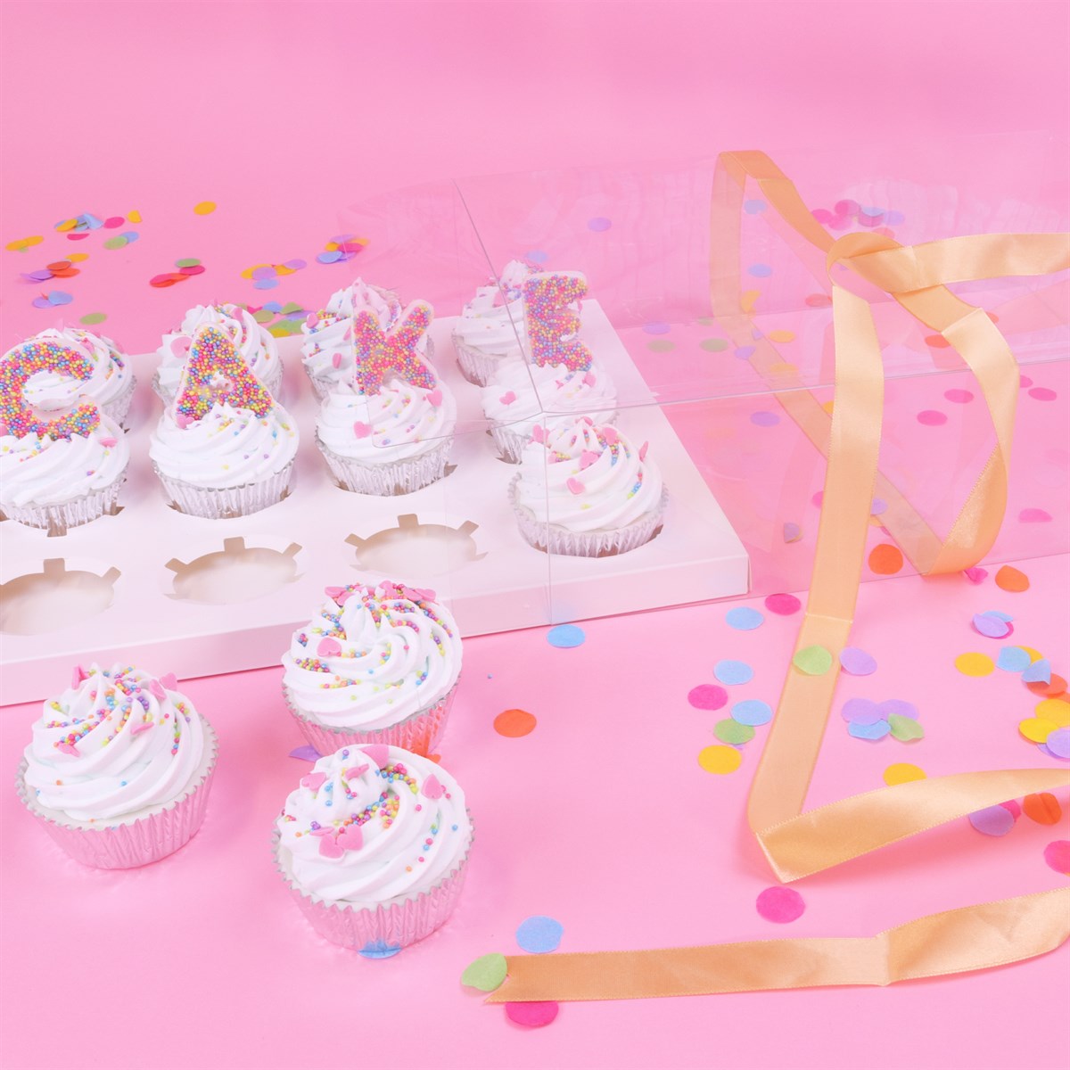 CRYSTAL Cake Box - 12 Cupcakes