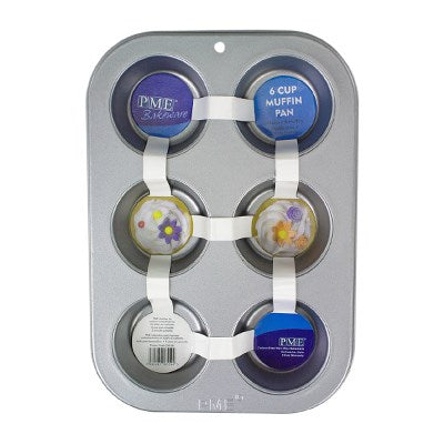 Non Stick - 6 Cup Muffin Pan (26.5 x 18 x 3cm / 10.4 x 7.1 x 1.2”)
