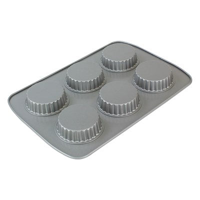Non Stick - 6 Cup Tart Pan (37.3 x 26.1mm / 14.7 x 10.3")