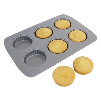 Non Stick - 6 Cup Tart Pan (37.3 x 26.1mm / 14.7 x 10.3")