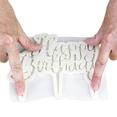 Happy Birthday Script- Cake Topper Cutter