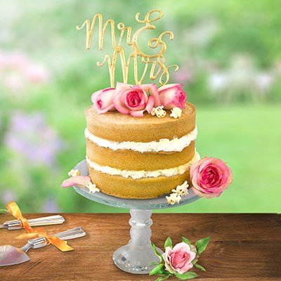 Mr & Mrs Script - Cake Topper