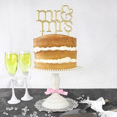 Plastic Cutters - Cake Topper Mr & Mrs Modern (185 x 185mm / 7.3 x 7.3")