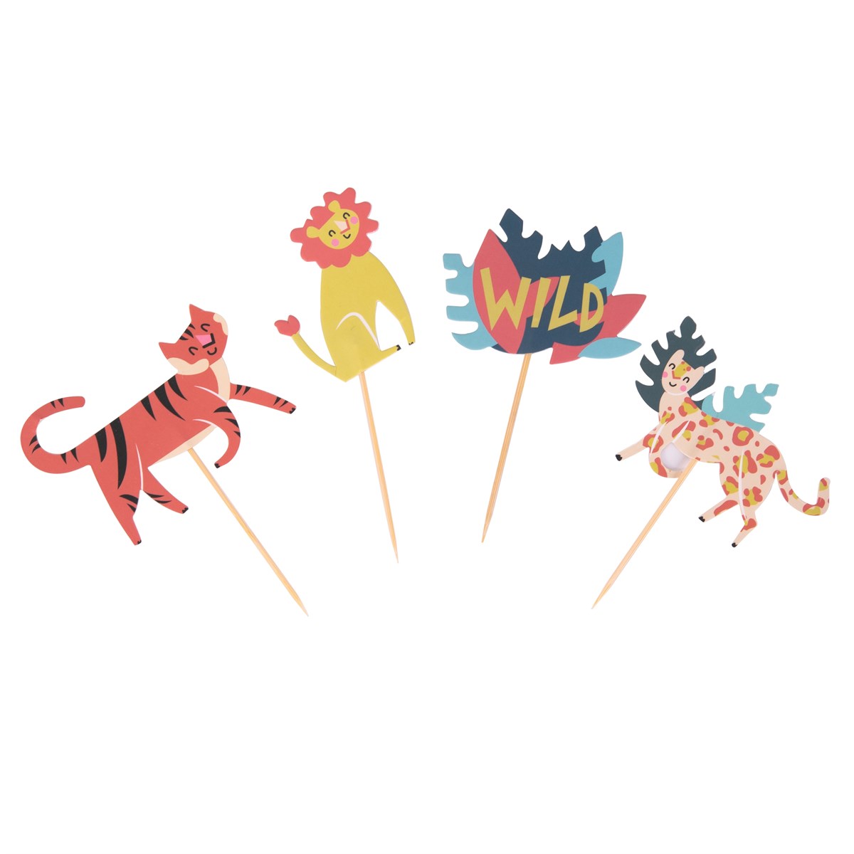 Cupcake Set - Go Wild Safari Animals (24 Cases And Toppers)