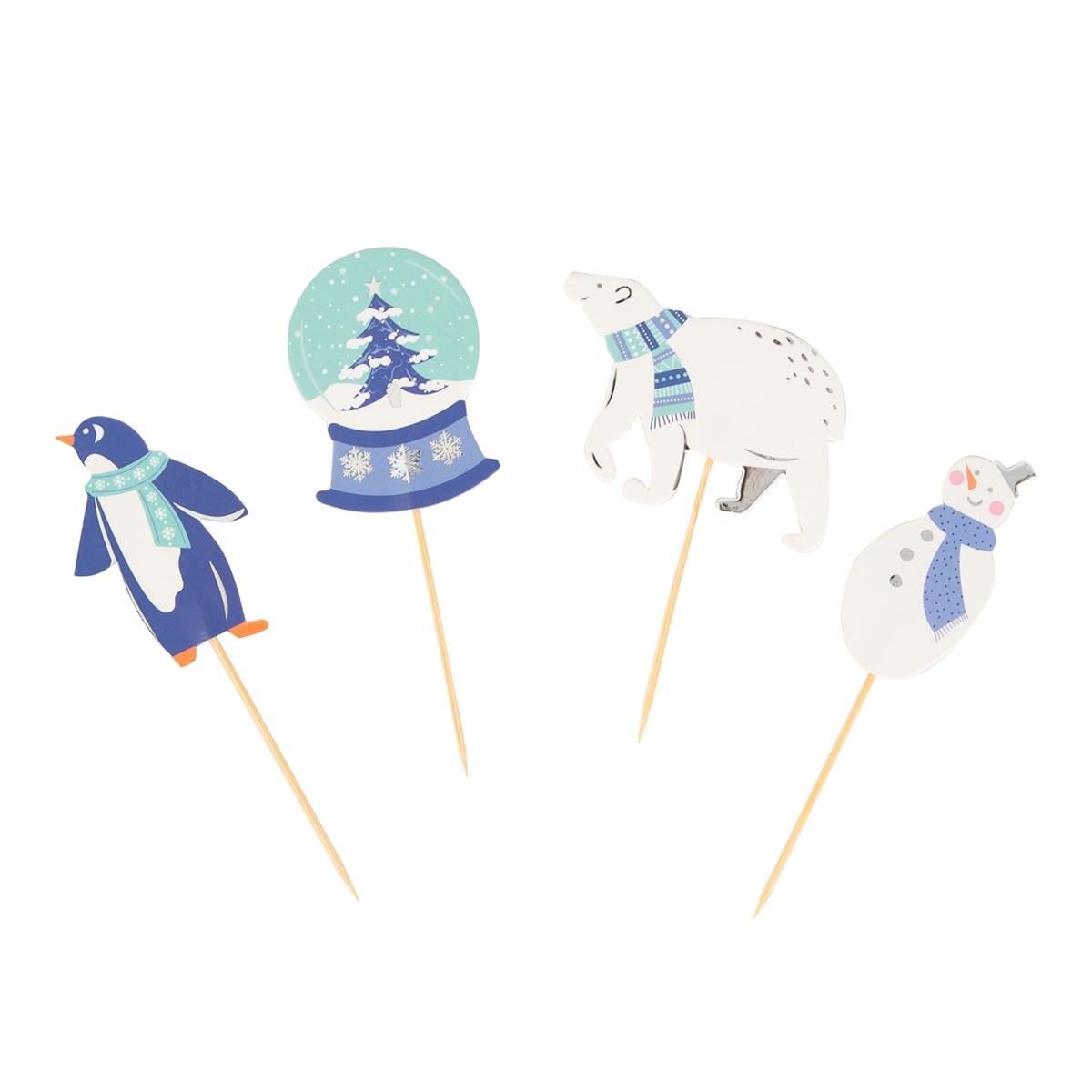 Cupcake Set - Let It Snow Christmas (24 Cases And Toppers)