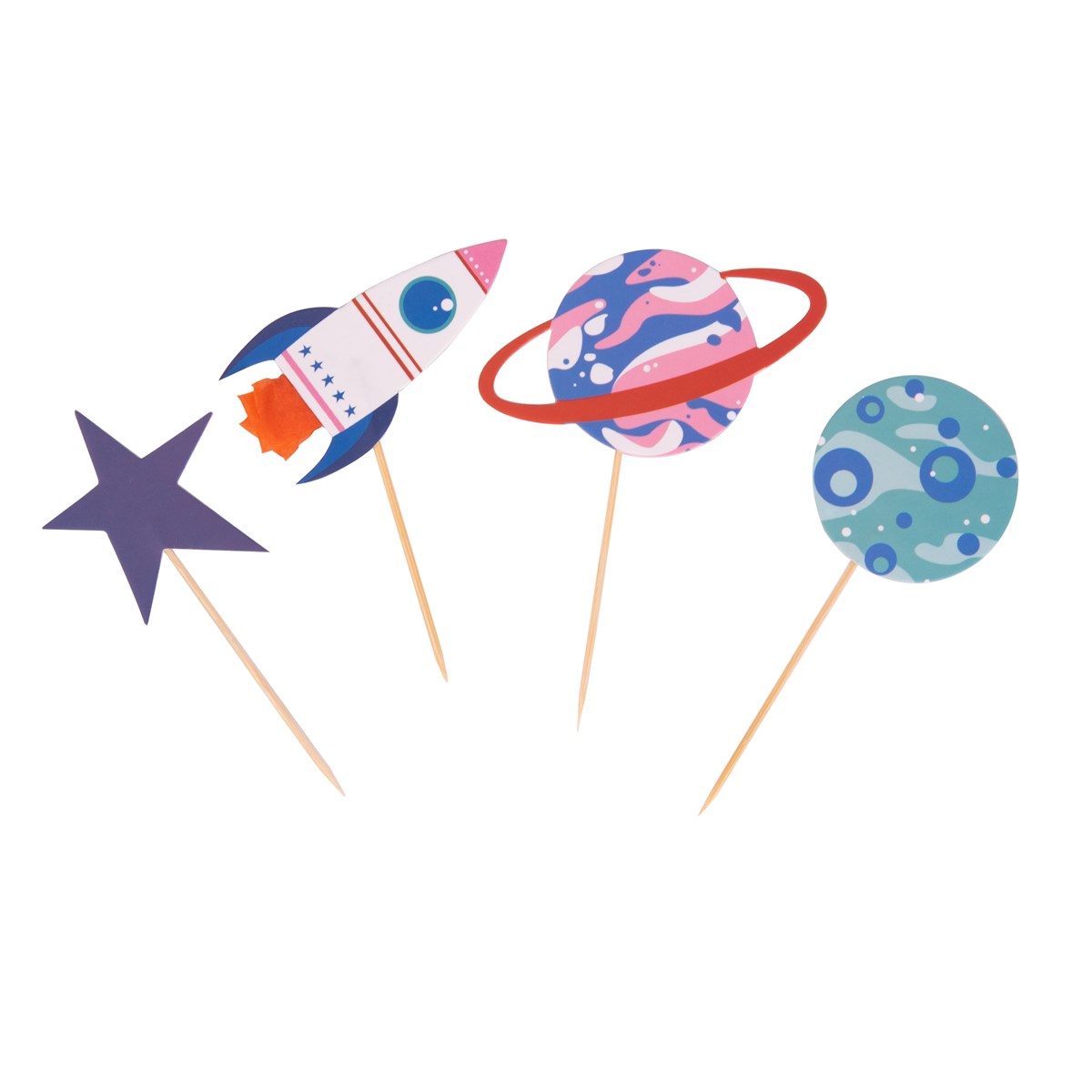 Cupcake Set - Space (24 Cases And Toppers)