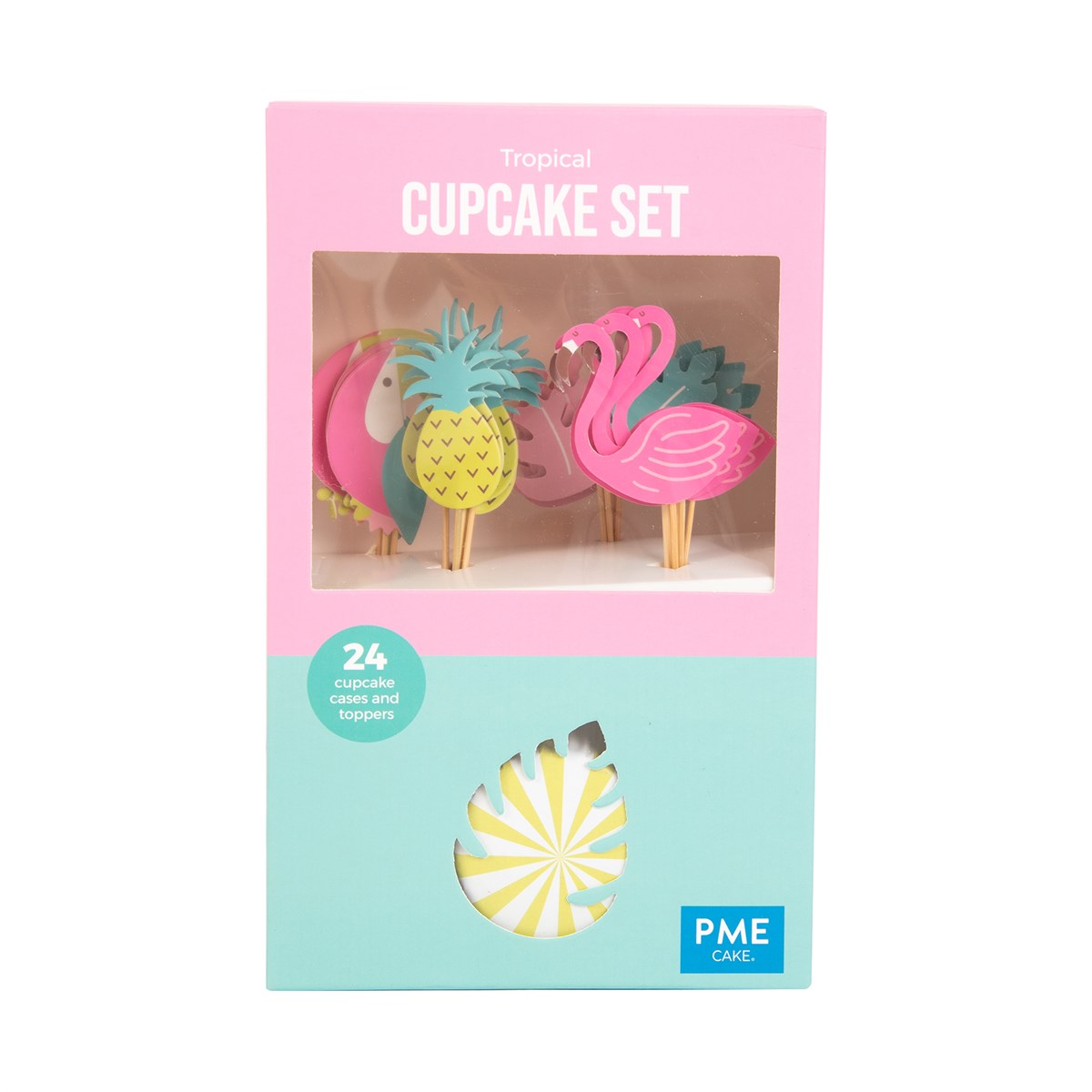 Cupcake Set - Tropical (24 Cases And Toppers)