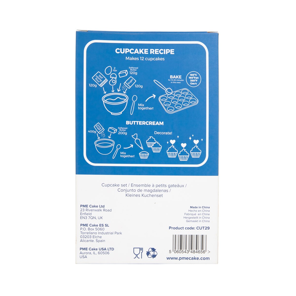 Cupcake Set - Write Your Own Message (24 Cases And Toppers)